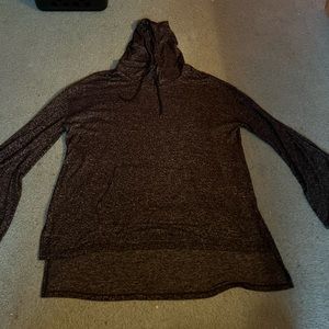 Light weight rayon/polyester hoodie.